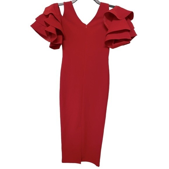 Bella Barnett Flared Sleeve Cut-Off Dress - Picture 5 of 9